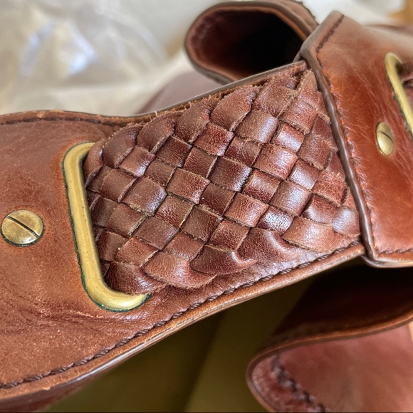 Cole Haan large brown hobo shoulder bag fringe tassel detail - Picture 9 of 14